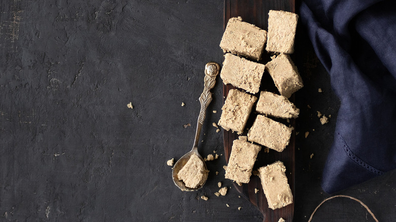 pieces of sunflower halva