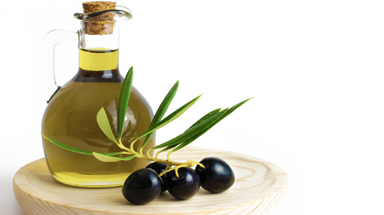 A bottle of olive oil