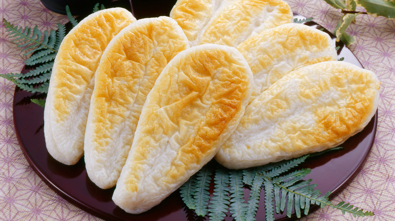 Close up of sasa kamaboko fish cakes