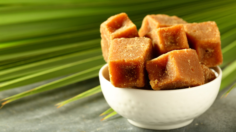 Cubes of sweet jaggery