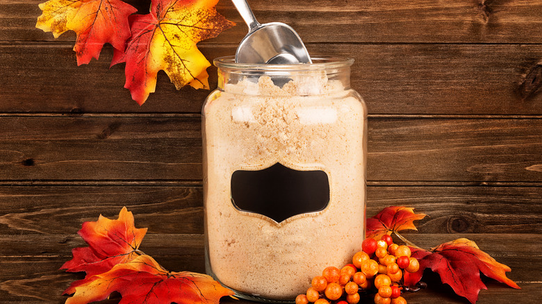 Maple sugar in jar