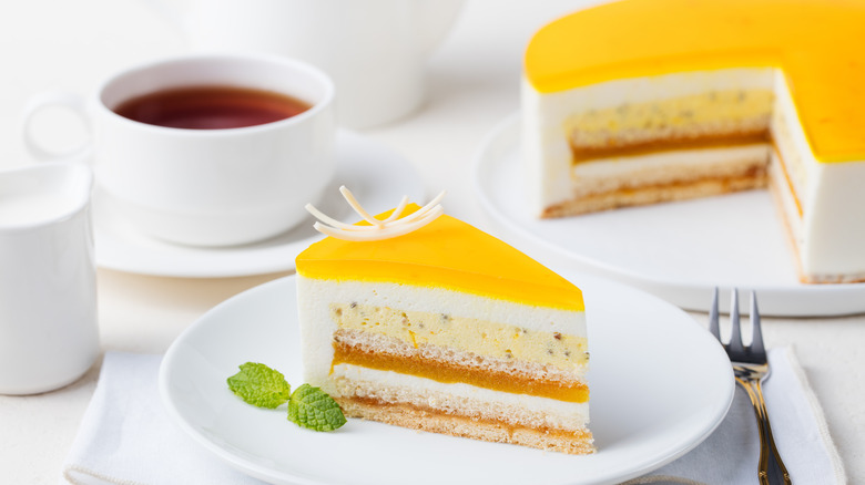 Passionfruit mousse cake