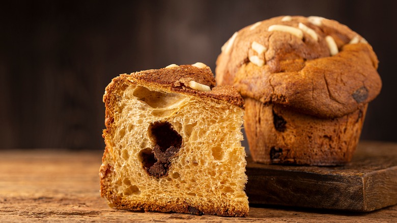 A slice of panettone