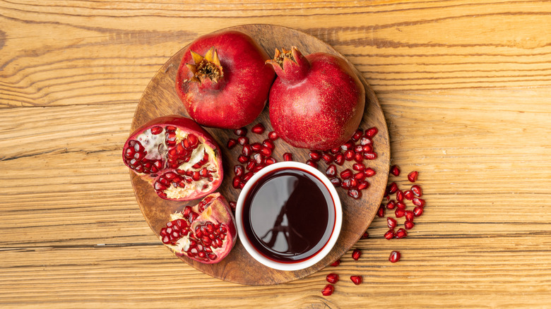 Pomegranates with molasses