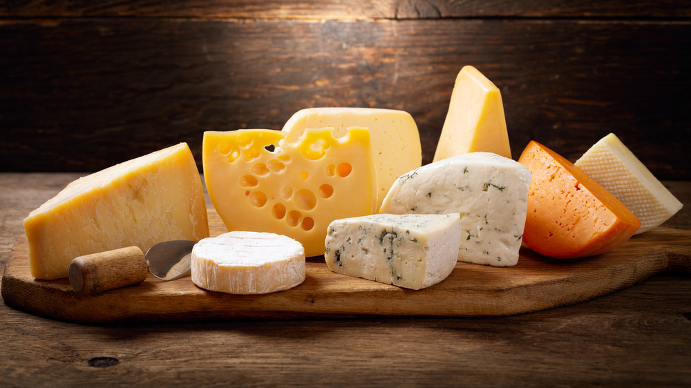 Various types of cheese