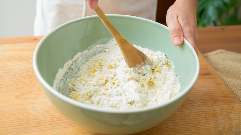 baking dough in a bowl