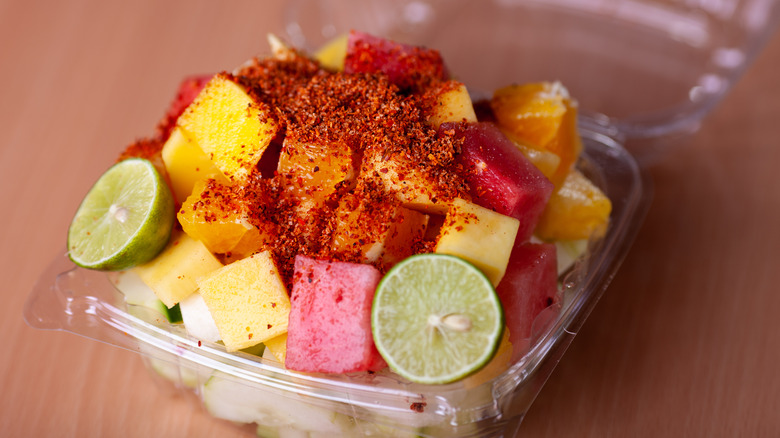 Fruit salad with Tajin seasoning 