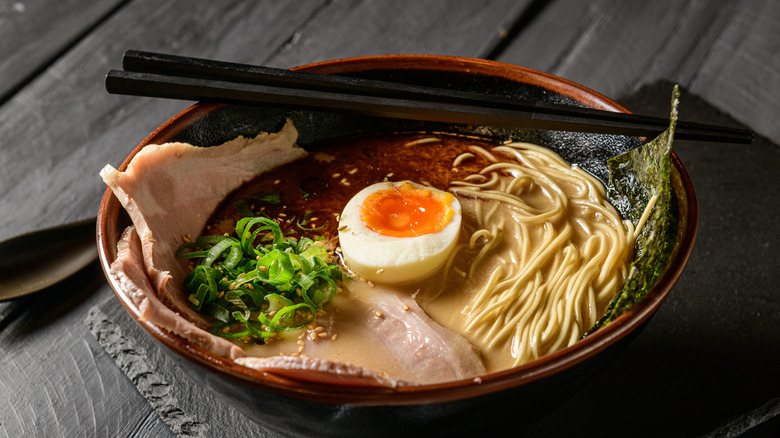 Bowl of tonkotsu ramen