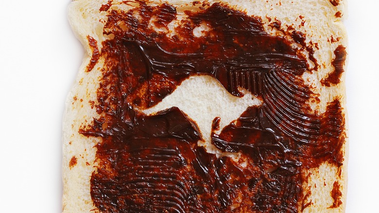 vegemite toast with kangaroo cutout