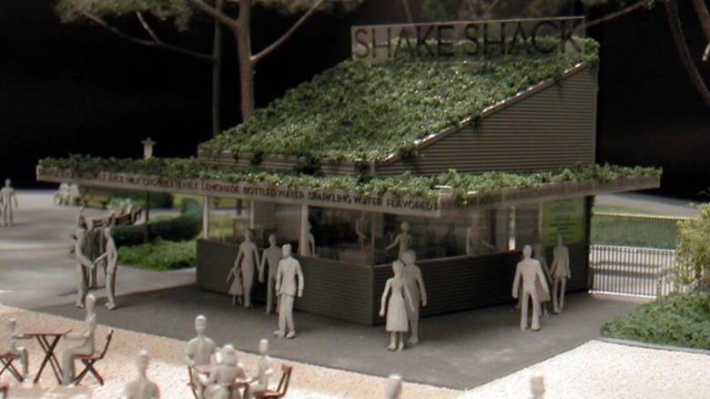 A architectural model of the original Shake Shack