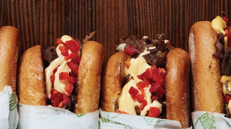 Shake Shack and PatLaFrieda's Shack Cheesesteaks up close