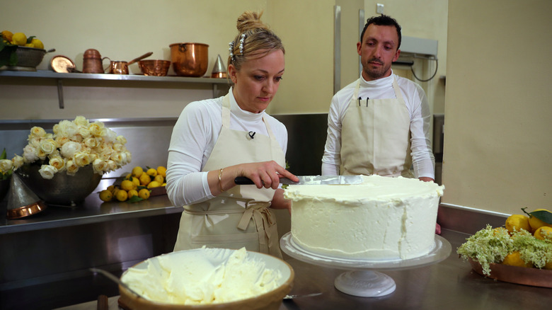 Claire Ptak baking the royal wedding cake