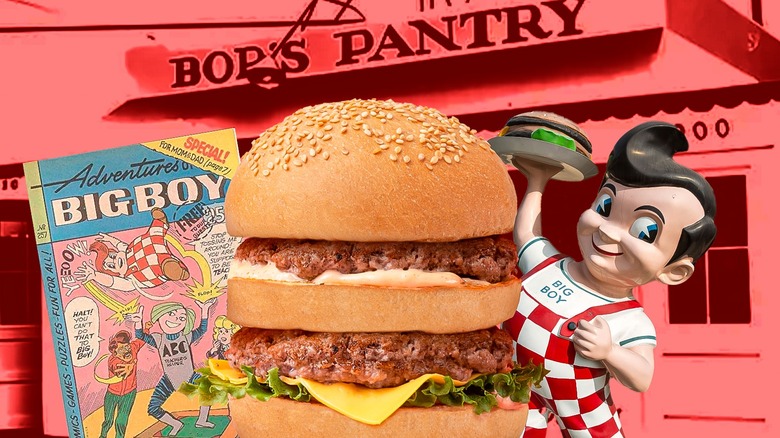 Big Boy comic book, burger, figure