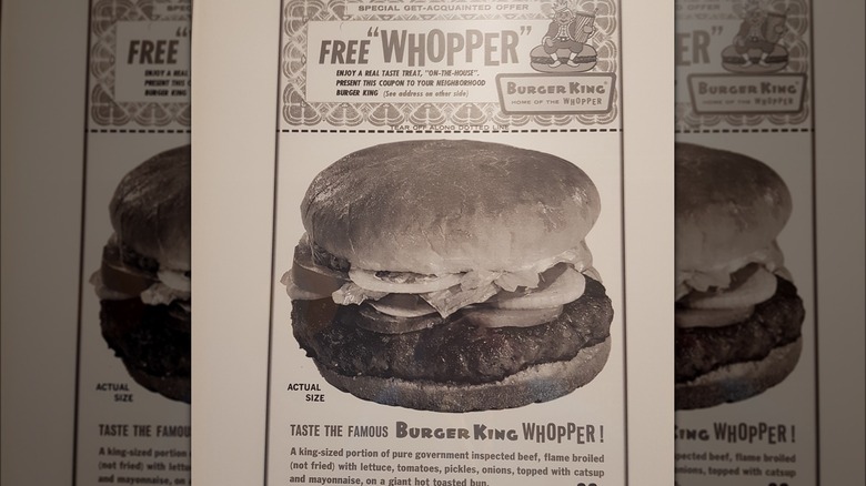 Burger King Whopper framed advertisement