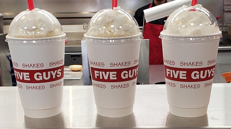 Milkshakes at Five Guys