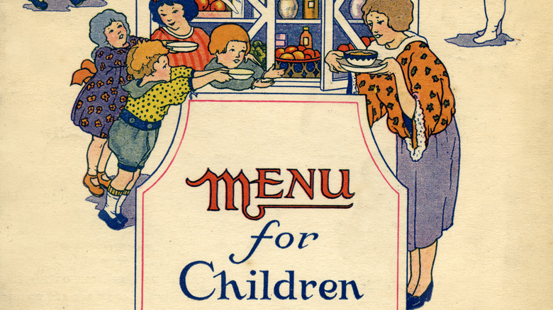 Old menu for children