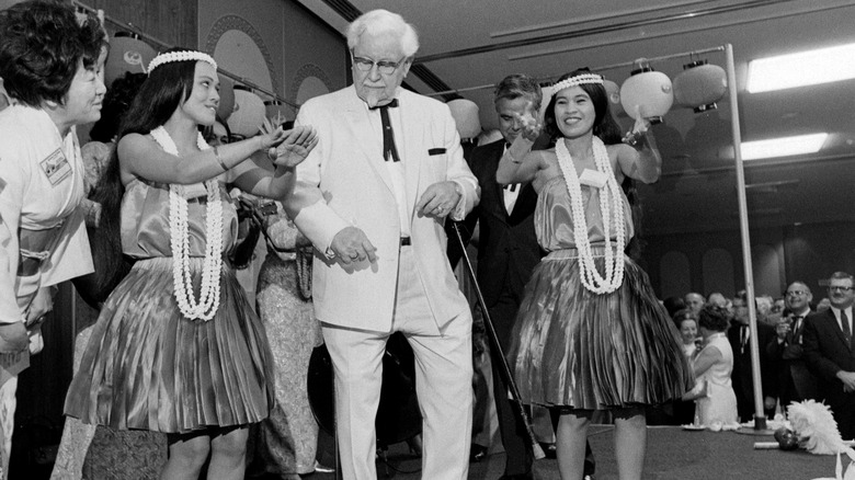 Colonel Sanders dancing at aprty 