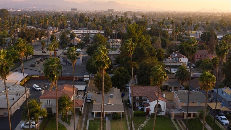 aerial view of San Bernardino, California 