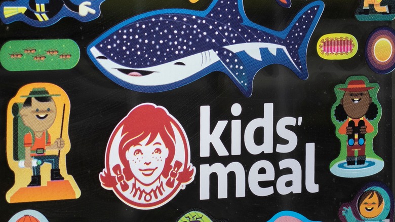 Wendy's kids' meal sign on door