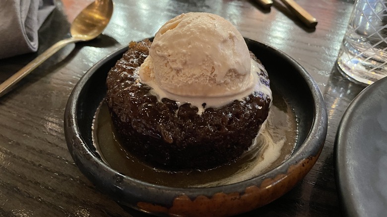 The sticky toffee pudding at Hell's Kitchen in Las Vegas