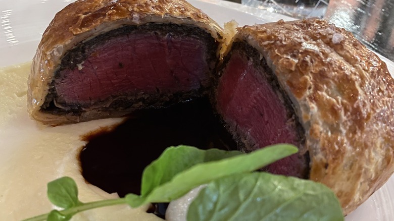 The famous beef wellington at Gordon Ramsay's Hell's Kitchen