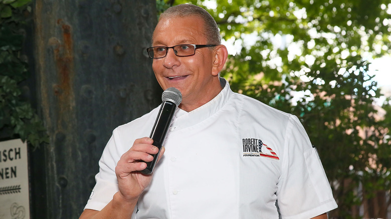 Robert Irvine in white