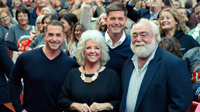 Bobby Deen, Paula Deen, Jamie Deen and Paula's husband Michael Groover at a red carpet event