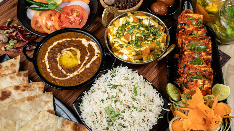 Paneer and other Indian food