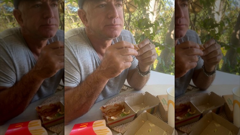 Jeff Bezos eating McDonald's