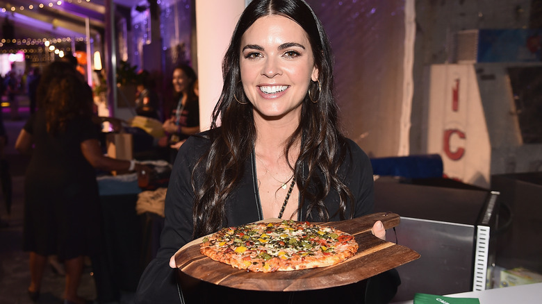 Katie Lee and a Pizza