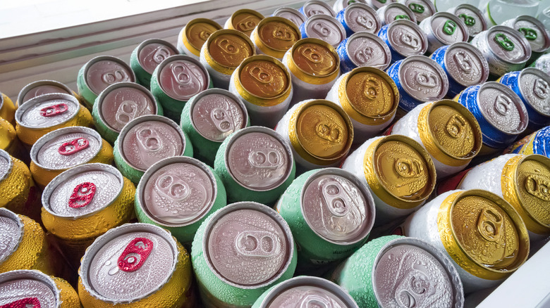 canned alcohol sitting in a cooler