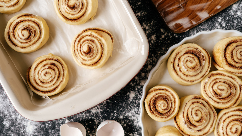 Unbaked cinnamon rolls 