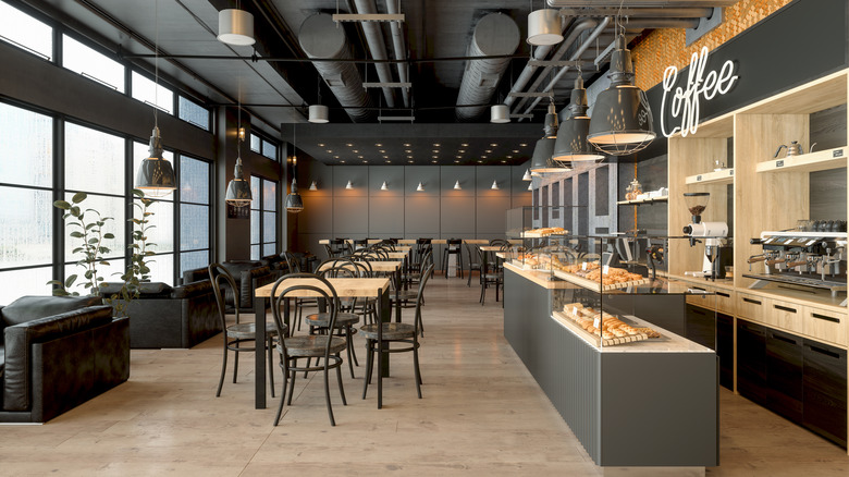 Interior of a bakery shop