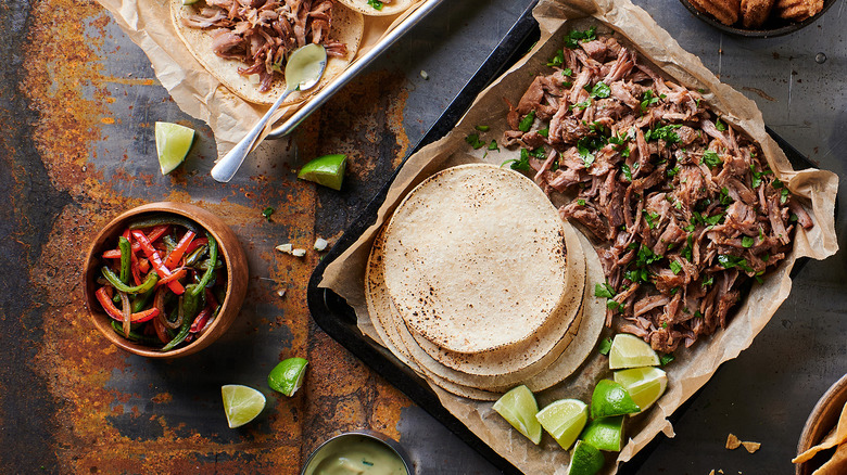 George Lopez Tacos tortilla spread