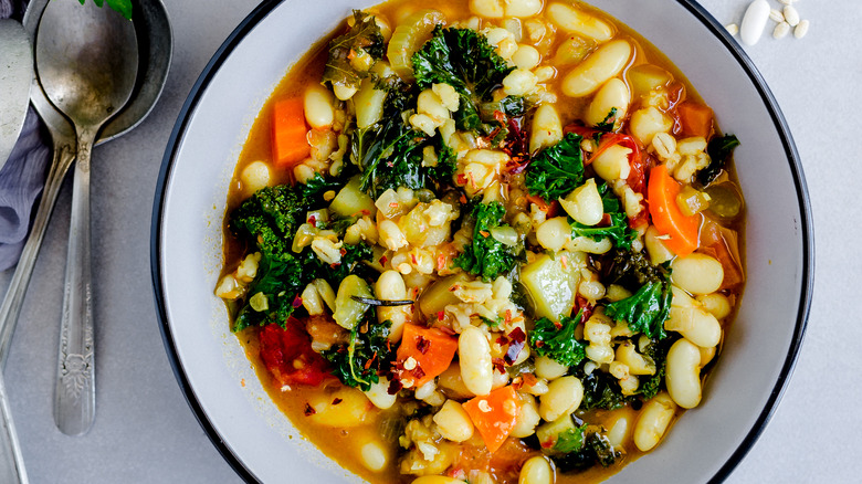 white beans and greens soup