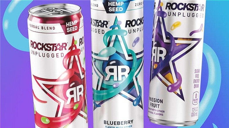 Rockstar Unplugged cans 