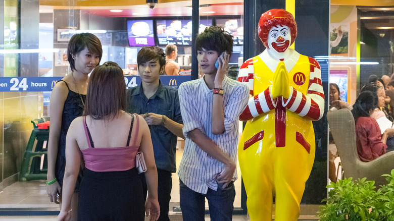 People hanging out at McDonald's