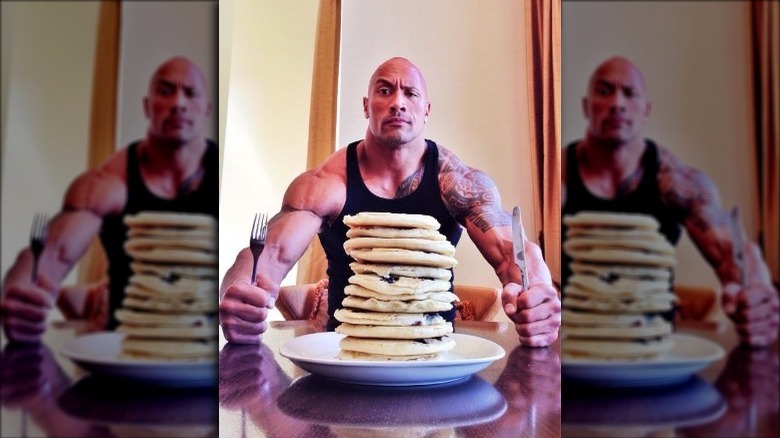 What Makes The Rock's Signature Pancakes So Surprising