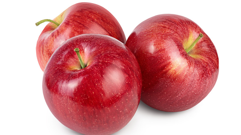 Shiny red apples