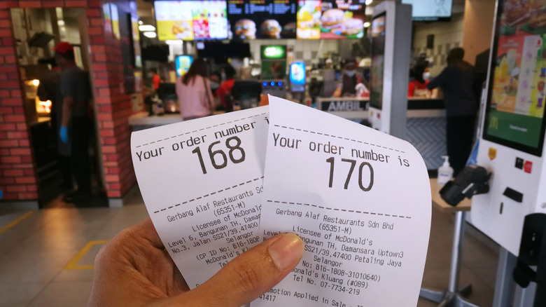 mcdonald's receipts