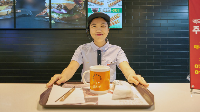 McDonald's employee in South Korea