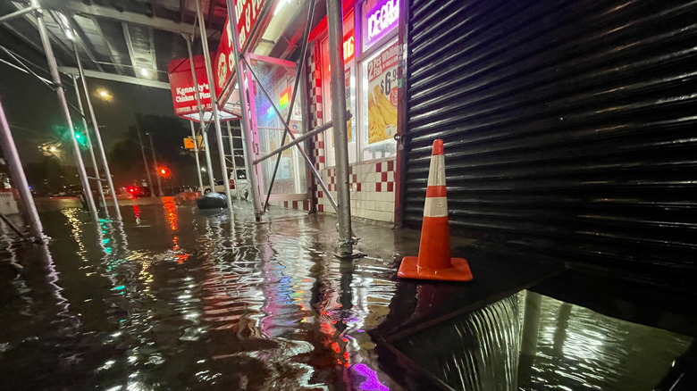 Restaurant location during Hurricane Ida