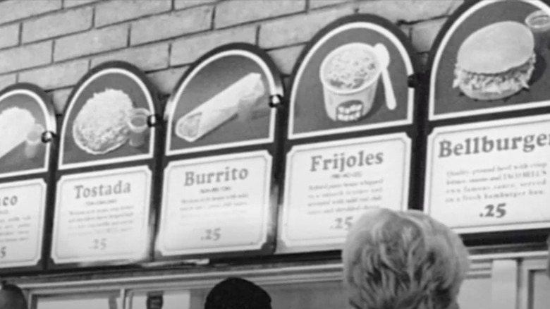 early Taco Bell menu