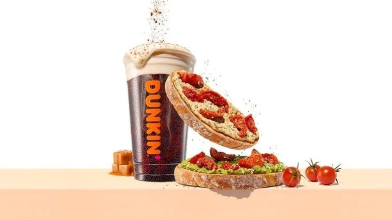 Dunkin' hummus, avocado toast