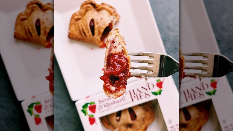 cross section of trader joe's strawberry & rhubarb hand pies