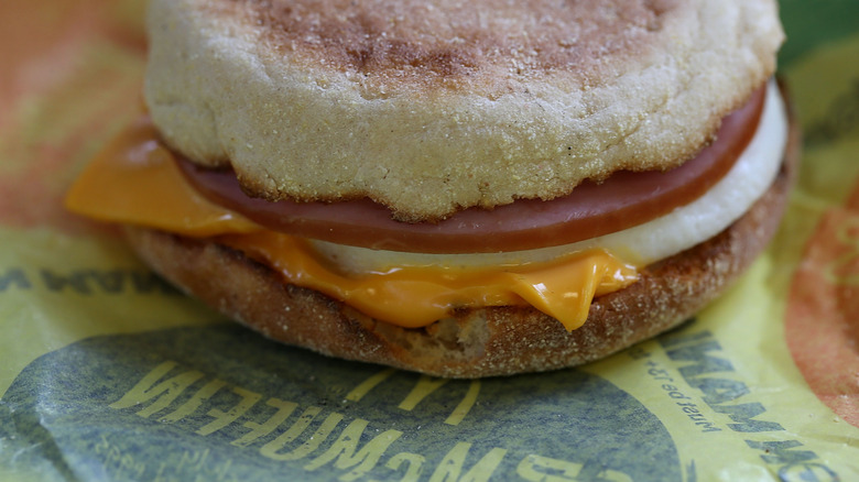 unwrapped egg mcmuffin