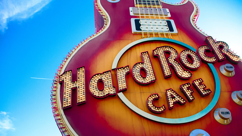 Hard Rock Cafe sign in Las Vegas