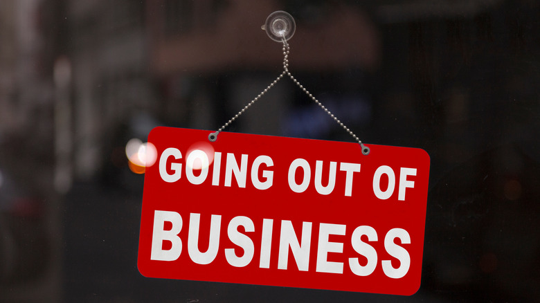 "Going out of business" sign