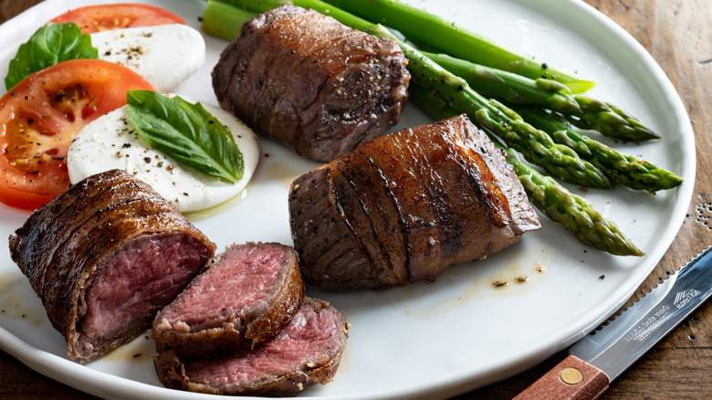 Bacon wrapped filet mignon at Fogo de Chao