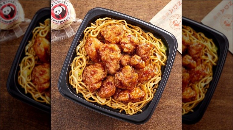 orange chicken with chow mein